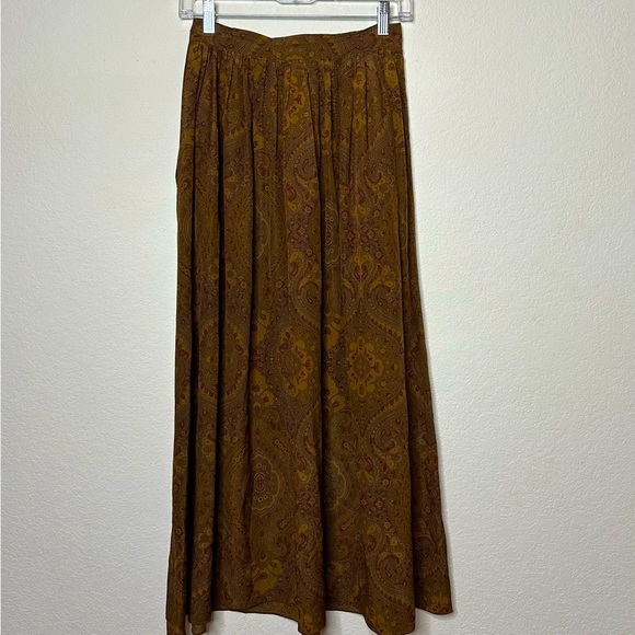 90’s Vintage Calvin Klein Classics Silk Paisley Maxi Skirt - Sold by Free People - Picture 7 of 10